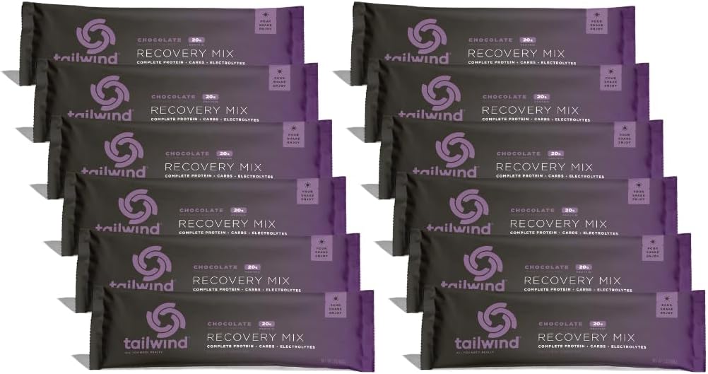 Tailwind Nutrition Recovery Mix, Chocolate, 12 Single-Serving Sachets