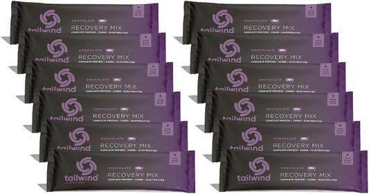 Tailwind Nutrition Recovery Mix, Chocolate, 12 Single-Serving Sachets