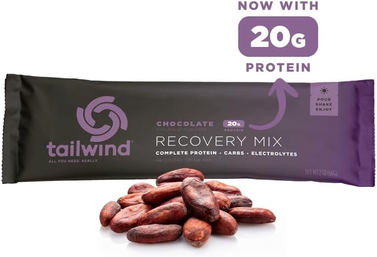 Tailwind Nutrition Recovery Mix, Chocolate, 12 Single-Serving Sachets