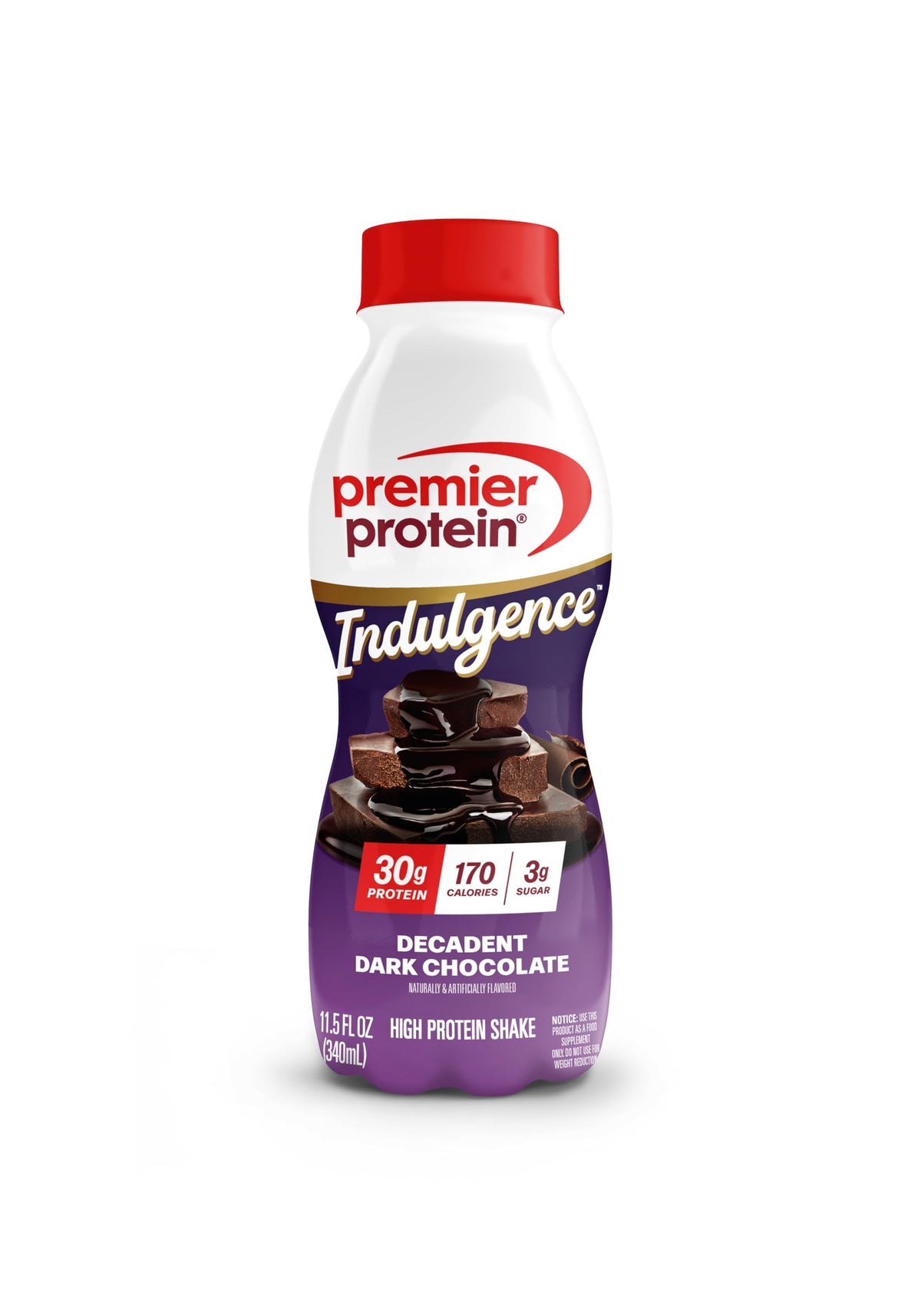 Premier Protein INDULGENCE 30g Shake, Decadent Dark Chocolate, 12 Pack