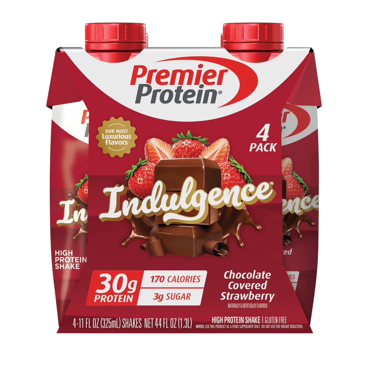 Premier Protein INDULGENCE 30g Shake, Decadent Dark Chocolate, 12 Pack