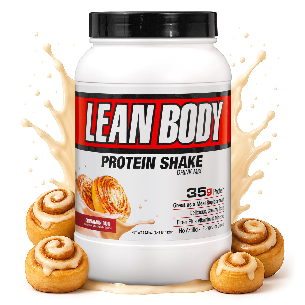 Labrada Nutrition Lean Body Hi-Protein Meal Replacement Shake, Vanilla, 2.47-Pound Tub Packaging May Vary