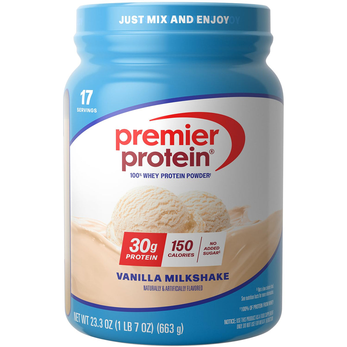 Premier Protein 30g High Protein Powder, 100% Whey, Chocolate, 17 Servings