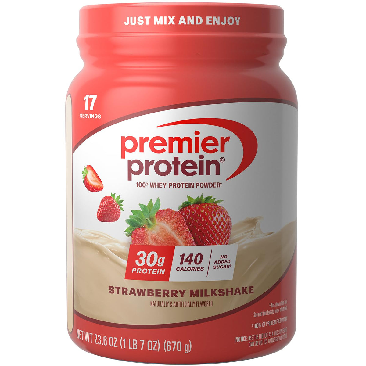 Premier Protein 30g High Protein Powder, 100% Whey, Chocolate, 17 Servings