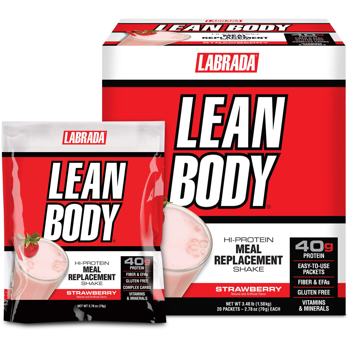 Labrada Nutrition Lean Body Hi-Protein Meal Replacement Shake, Vanilla, 2.47-Pound Tub Packaging May Vary