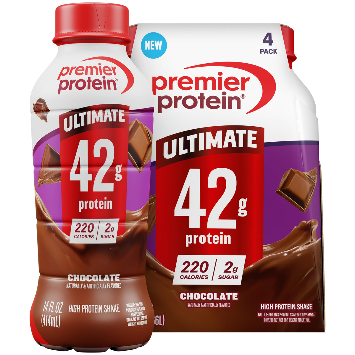 Premier Protein ULTIMATE 42g High Protein Shake, Variety Pack, 12 Pack