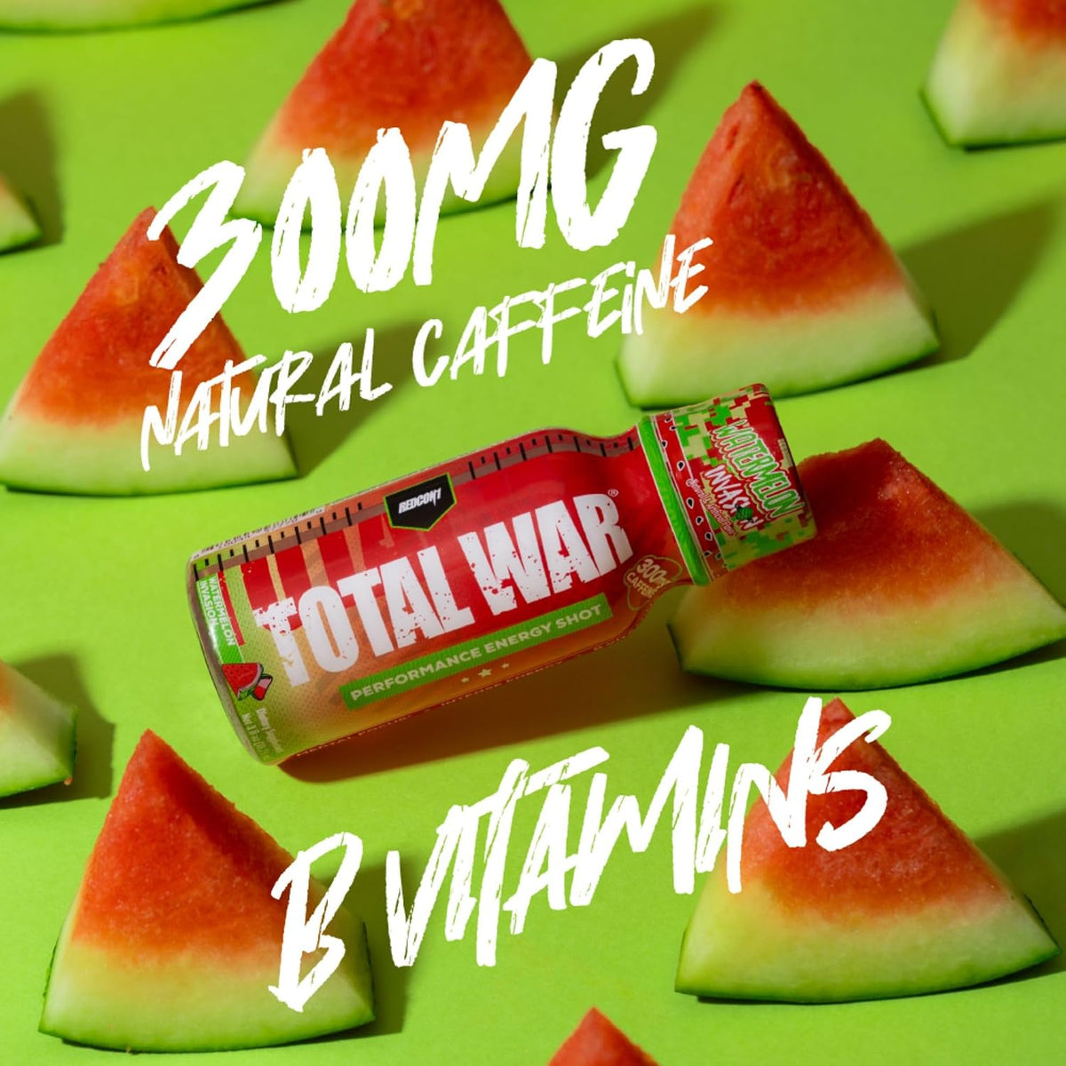 REDCON1 Total War Pre Workout Energy Shots - 300mg Caffeine Shots with B Vitamins & 0 Sugar - Long-Lasting Energy Shot for Focus Support - Fuel Your Workout or Workday - Arctic Berry (12 Count)